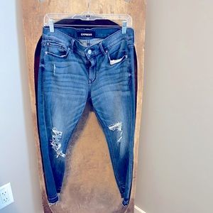 Express cropped skinny jeans